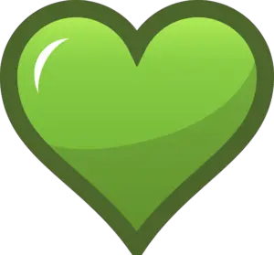 Grünes Herz: Hoffnung